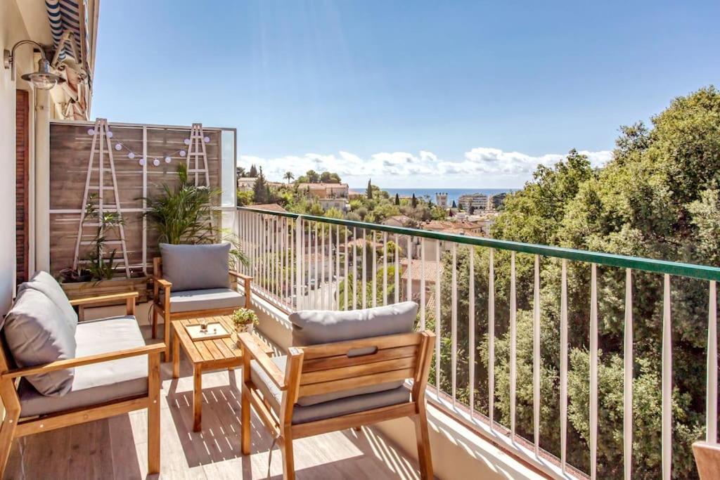 Apartamento L36 Sea View Terrace 10Min Walking To Sea/Parking & Ac Niza Exterior foto