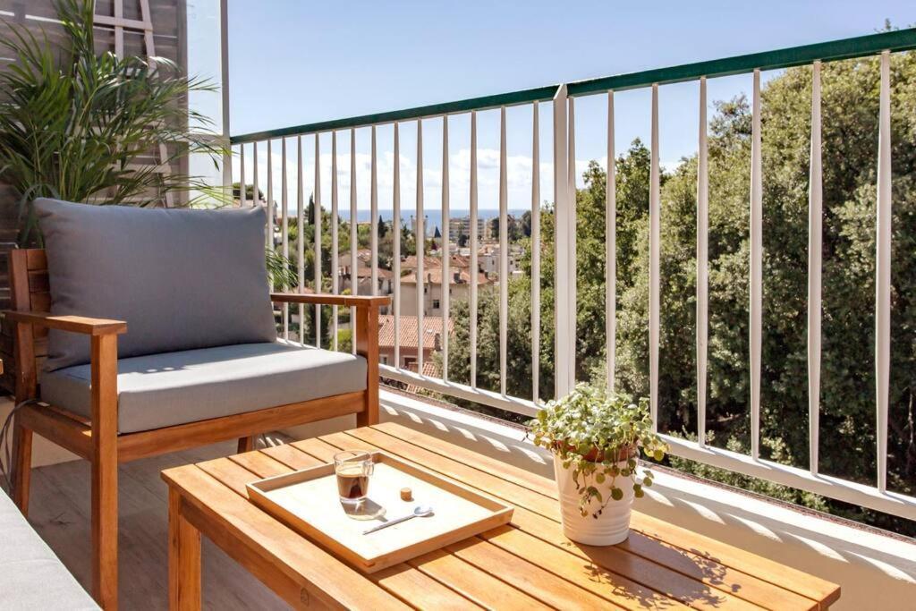 Apartamento L36 Sea View Terrace 10Min Walking To Sea/Parking & Ac Niza Exterior foto